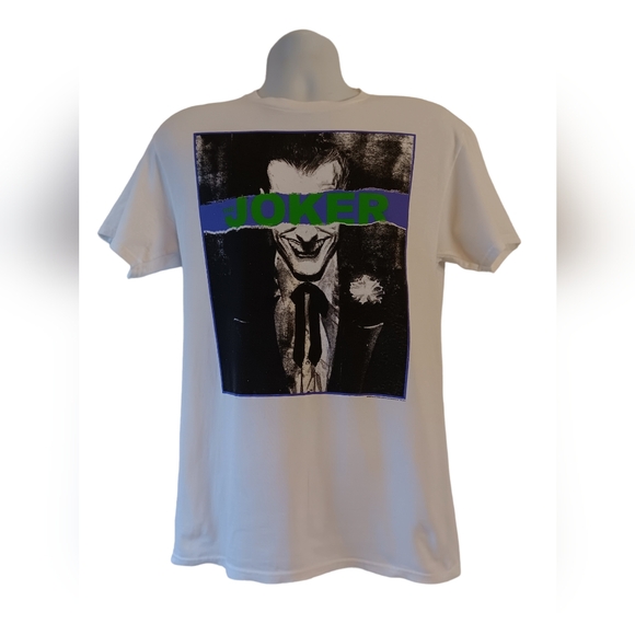 The Joker men's white short-sleeve graphic t-shirt size M - Picture 1 of 8